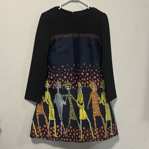 Chic Women's Mini Dress with Unique Artistic Print